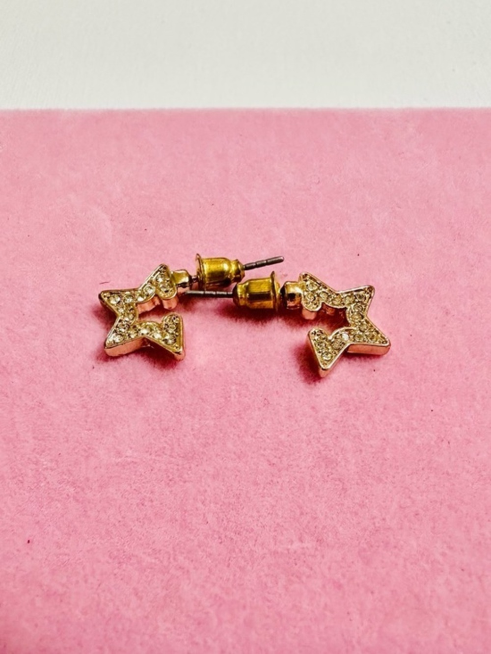 Gold Tone Star Stud Earrings